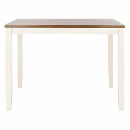 SAFAVIEH Izzy Rectangle White & Natural Counter Table - 36 x 48 x 36 in. DTB9216A